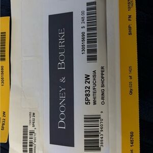 Dooney & Bourke White and Fuchsia Shoulder Bag